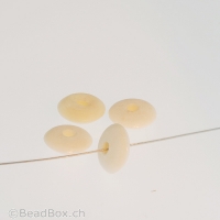 perle disque, Couleur: blanc, Taille: 9 mm, Quantite: 50 Stk.