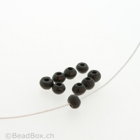 perle ronde, Couleur: noir, Taille: 3 mm, Quantite: 200 Stk.