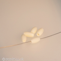 perle tube, Couleur: blanc, Taille: 7 mm, Quantite: 50 Stk.