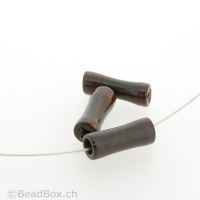perle cylindre, Couleur: noir, Taille: 18 mm, Quantite: 10 Stk.