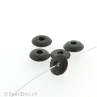 perle disque, Couleur: noir, Taille: 12 mm, Quantite: 20 Stk.