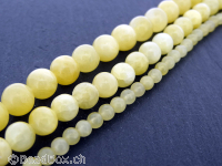 Honey Onyx, pierre semi précieuse, Couleur: jaune, Taille: 8mm, Quantite: chaîne ±40cm, (±50 piece)